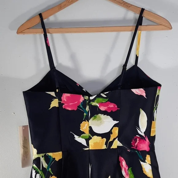 NWT ELIZA J. NAVY/FLORAL( YELLOW, PINK & WHITE) DRESS SZ 4 - Picture 7 of 11